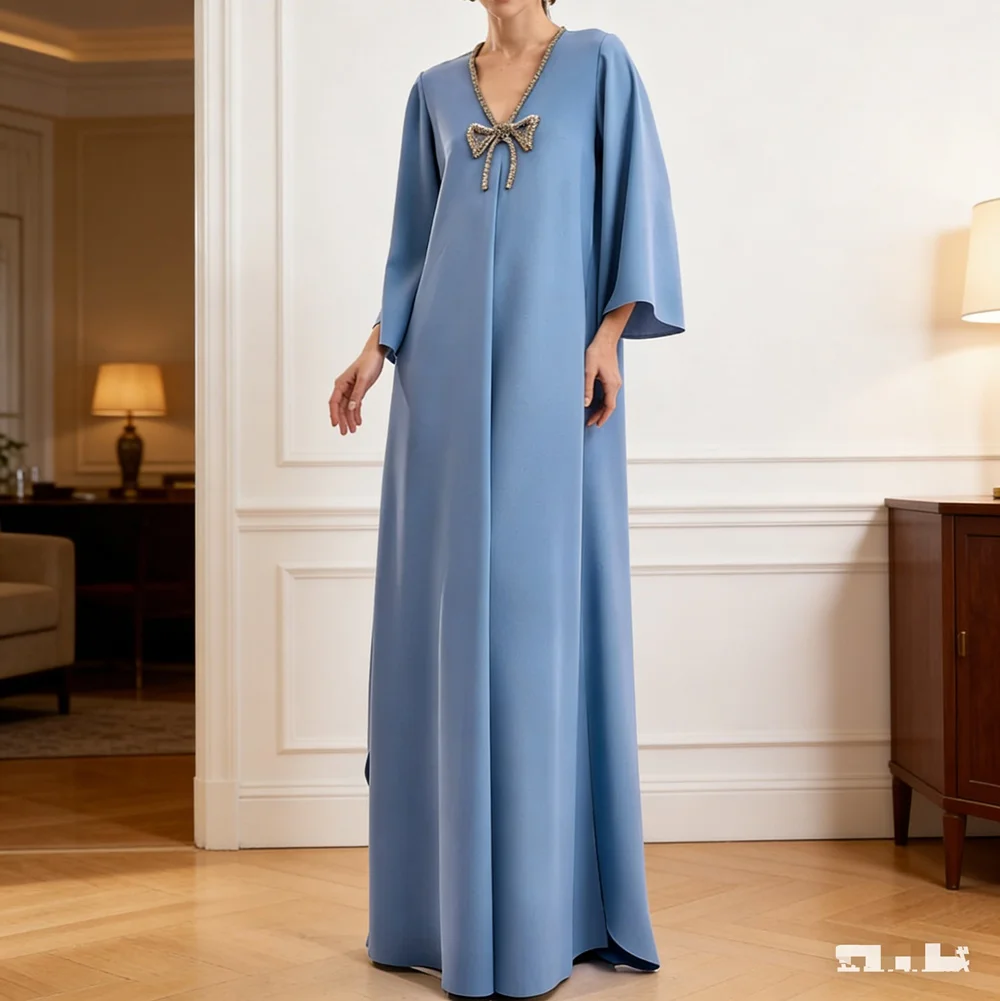 Customized Elegant Long Beads Evening Dresses for Special Occasions Floor-Length Women Gala Prom Party Kaftan Gowns 2026