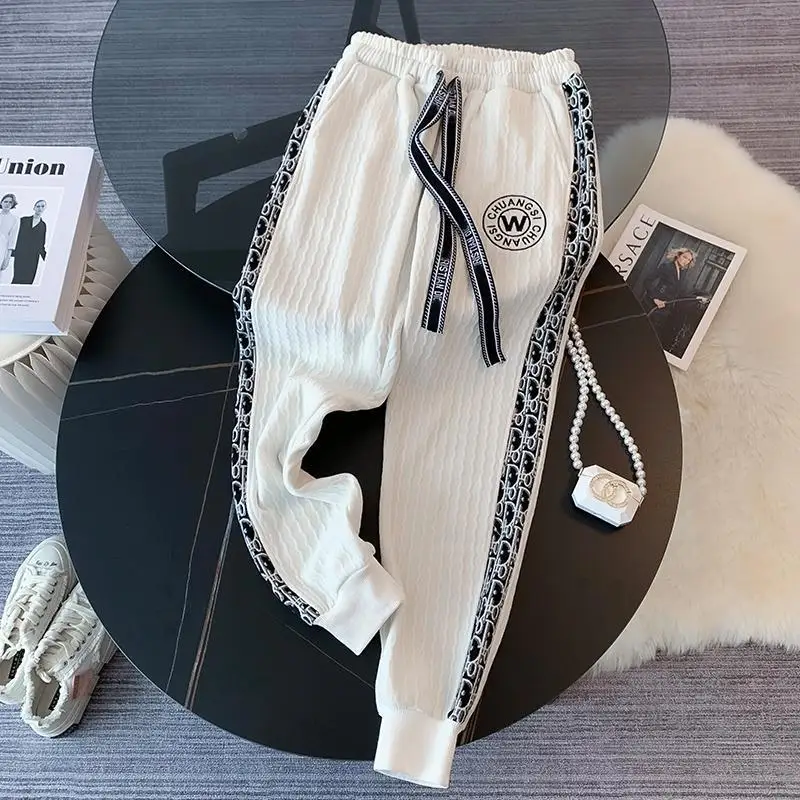 Ensemble de survêtement deux pièces imprimé rétro pour femme, veste à glissière à manches longues, pantalon Wstring de proximité, tenues de sport à