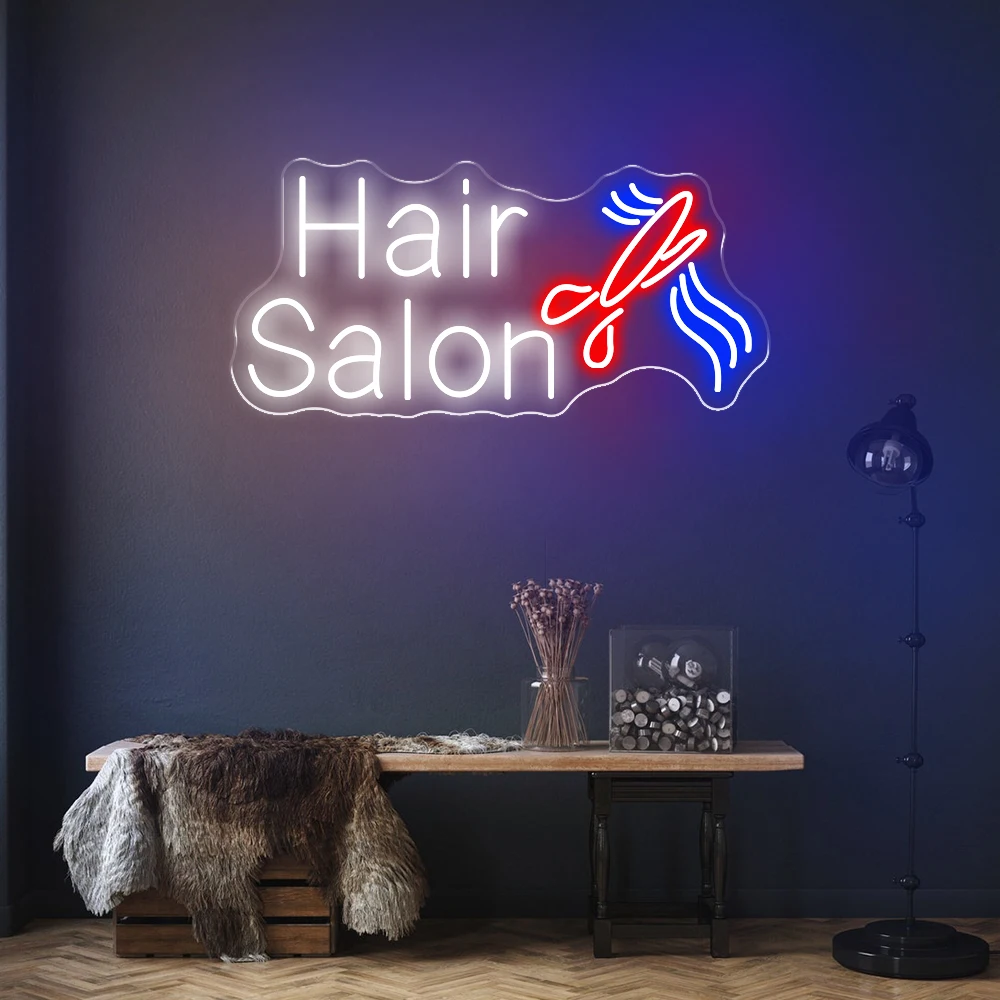 

Hair Salon Neon Sign Baber Shop Led Signs Beauty Shop Hair Salon Lighting Logo Hair Dresser Gift