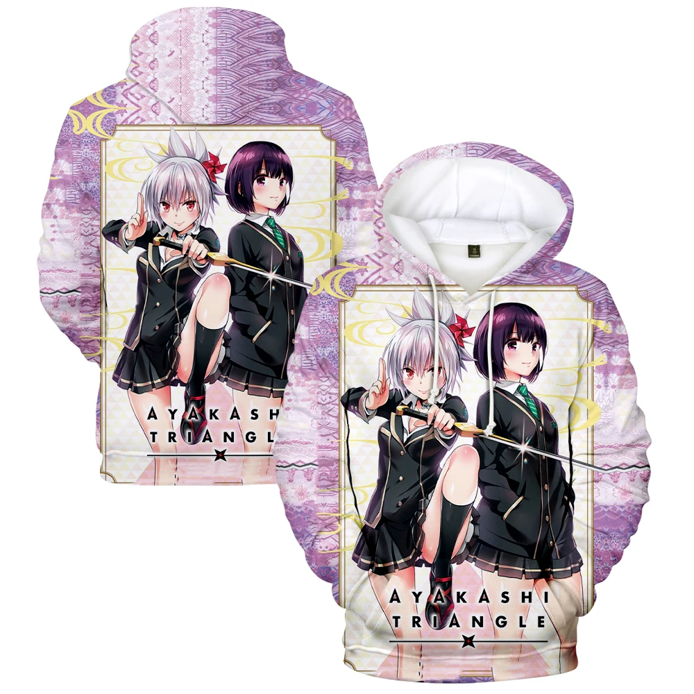 Trójkątna bluza Anime z kapturem Ayakashi nowa japońska Manga z długim rękawem męska bluza Harajuku Streetwear ubrania 3D