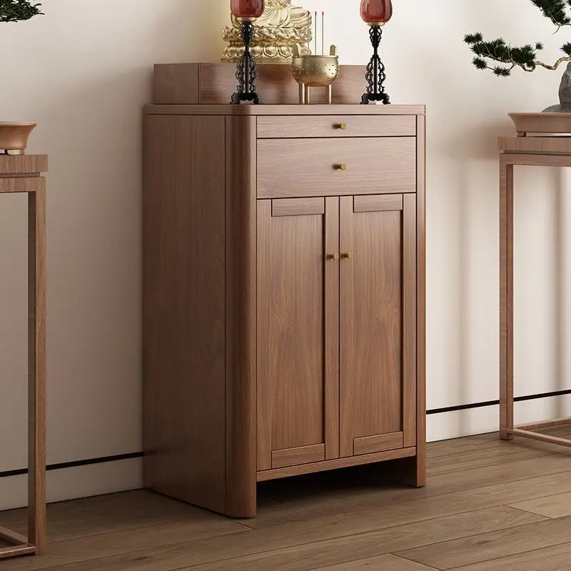 

CZ Buddhist cabinet solid wood offering table Buddhist platform double god of wealth incense table shrine home offering table