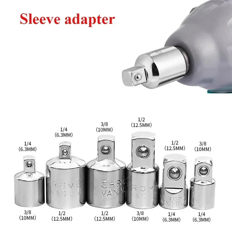 

1/2 3/8 To 1/4 3/4To Socket Convertor Adaptor Reducer Impact for Car Bicycle Garage Repair Tool Ratchet Wrench Adapter Chrome