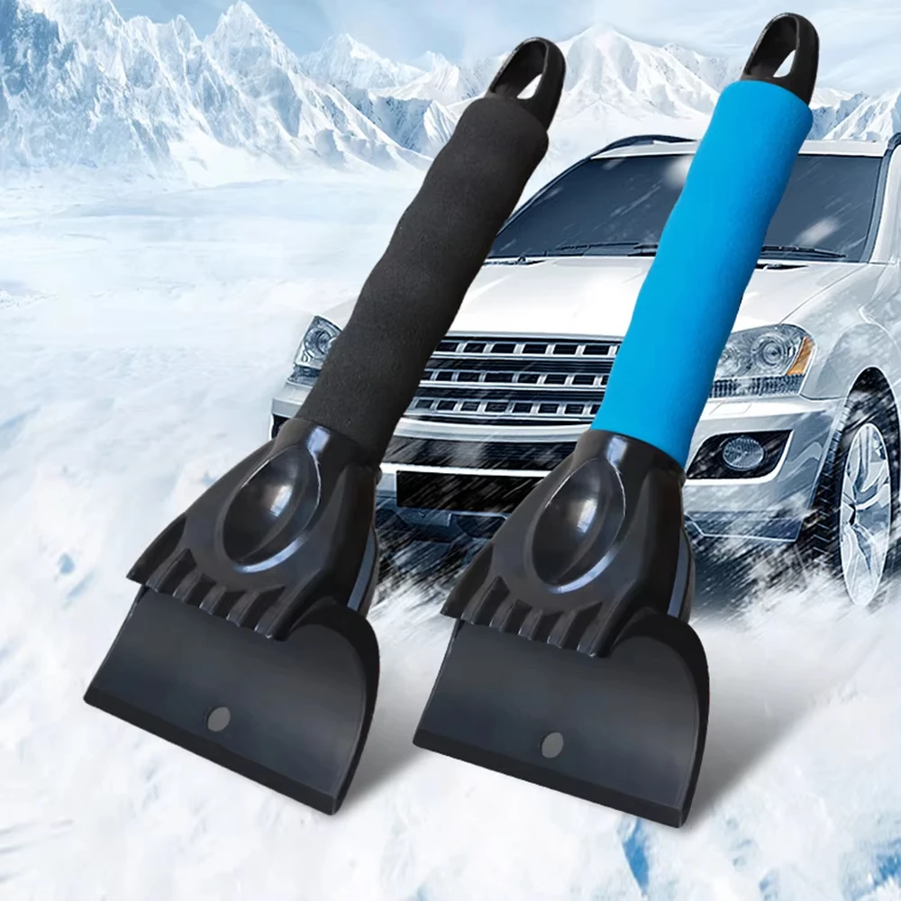 1PC กระจกรถยนต์ Snow Scraper สแตนเลส ICE Scraper Removal สําหรับฤดูหนาว Snow Survival Camping ทําความสะอาด Accessorie