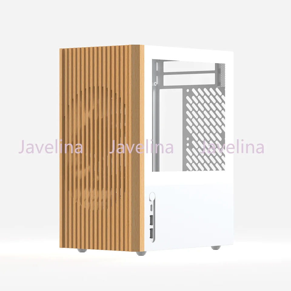 Mesh white SFX desktop plug-in chassis [Rider R2] ITX aluminum