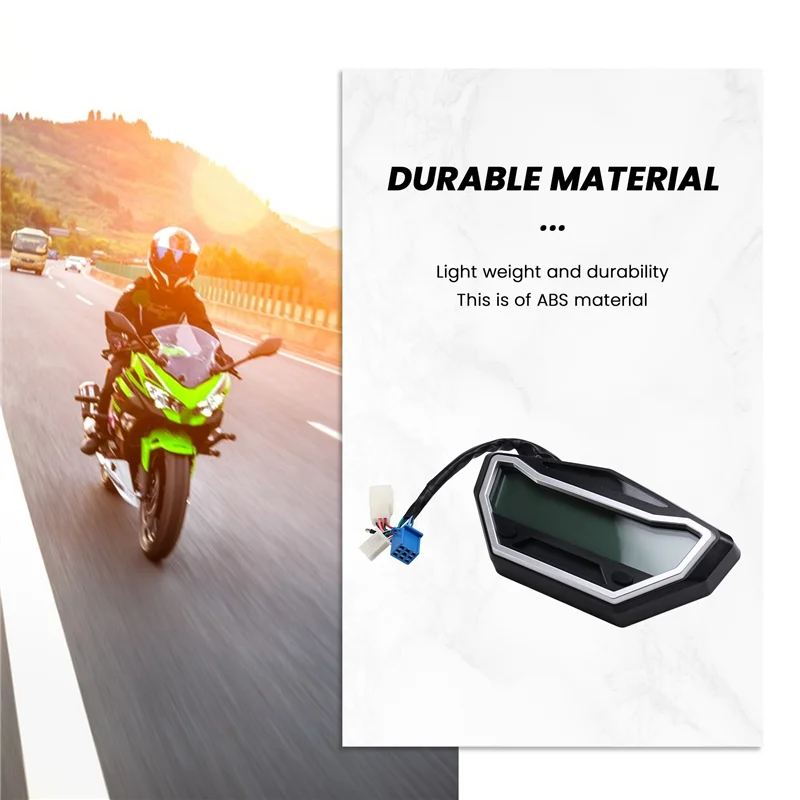 

A33K-New Motorcycle Modified Gauge Adjustable 7-Colour HD LCD Display Cross-Cycling Bike Code Meter Speedometer