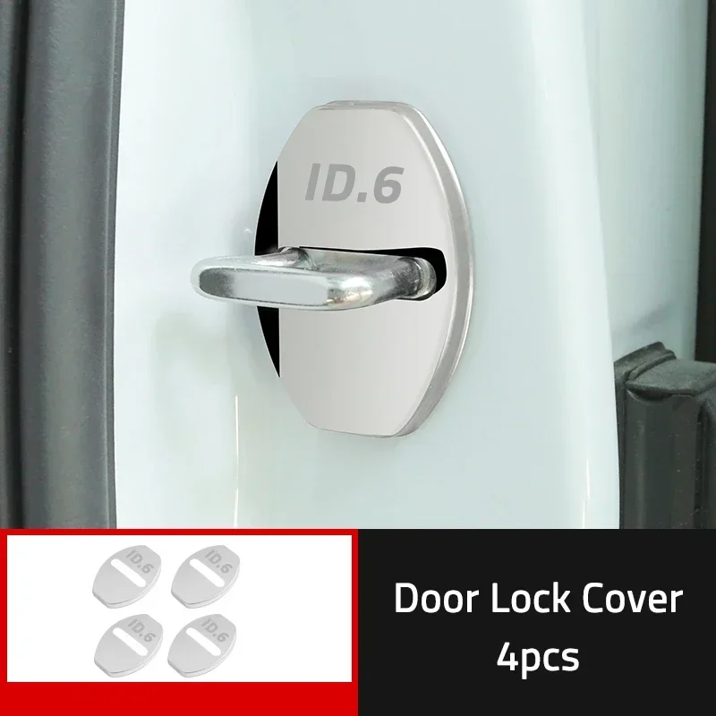 Car Door Lock Protective Cover Case Cap Styling Accessories Stickers for VW ID.4 ID4 ID.3 ID.6 GTX Crozz 2021 2022 2023