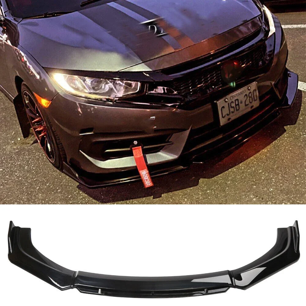 LAICY For Honda Civic Sedan Coupe Car Front Bumper Lip Auto Chin Spoiler Splitter Diffuser Body Kit Trim Splitter Air Dam