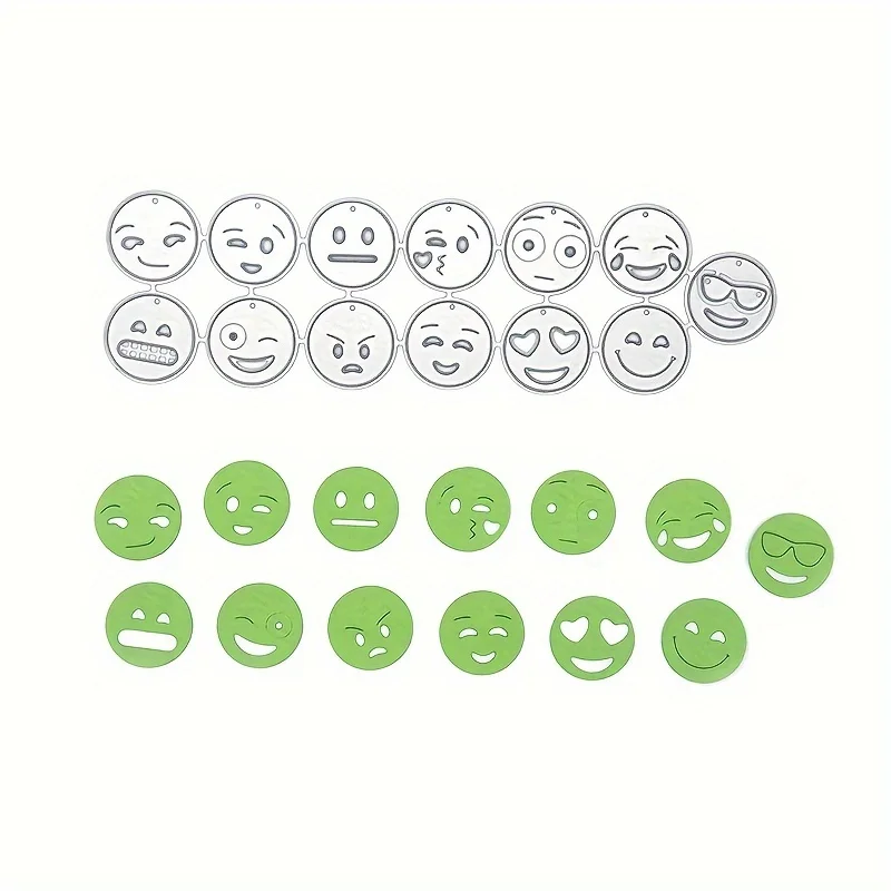 Emoji Metall-Schneideform für Scrapbooking DIY Fotoalbum Grußkarten Dekoration Prägeschablone Messerform
