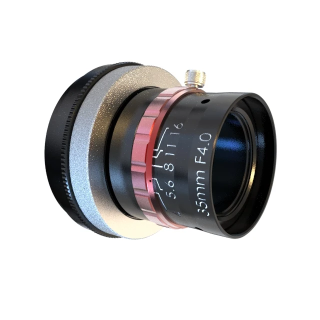 HSOT 4K 35mm M42*P1.0 F4-F16 0.0X-0.5X line scan lens large area sensor lens Line scan fixed focal length lenses