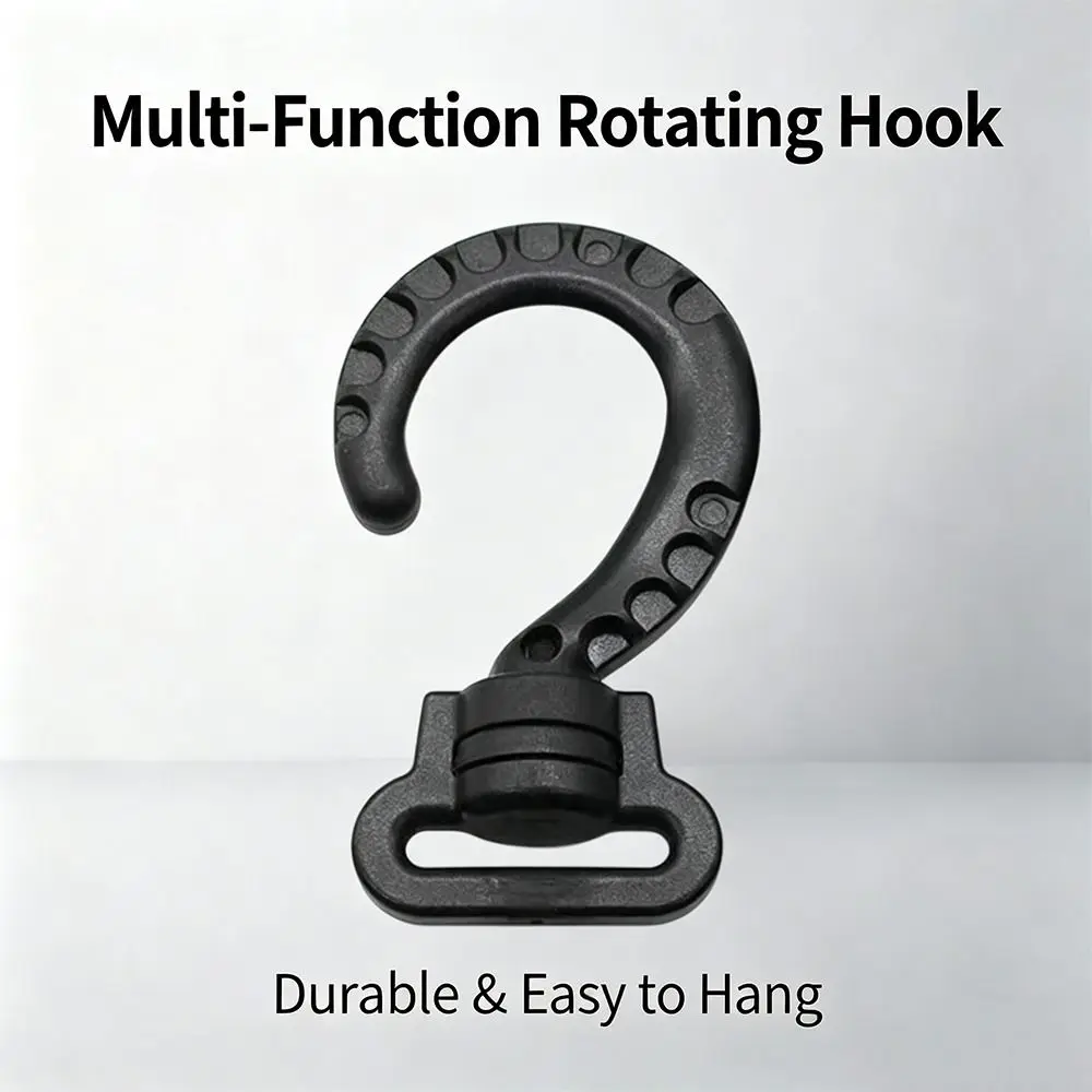 10pcs Inner Diameter 2.7cm Rotating Backpack Hook Large Multi-functional Outdoor Tent Hook Plastic S-Shaped Hanging Hooks