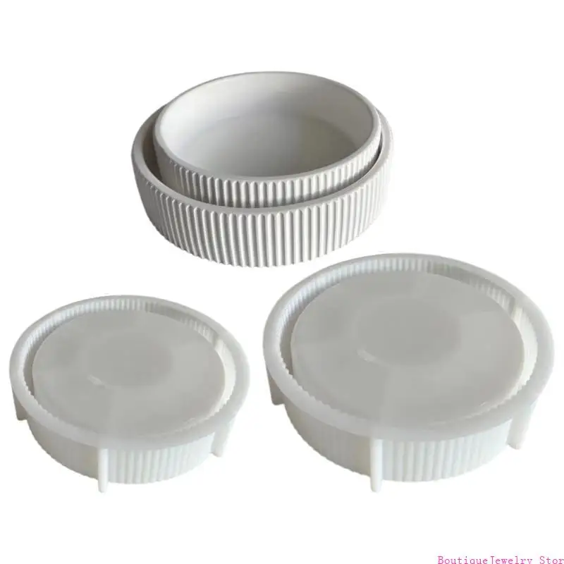 E1PE Silicone Storage Box Mould Jewelry Box Moulds Jar Resin Molds Resin Molds