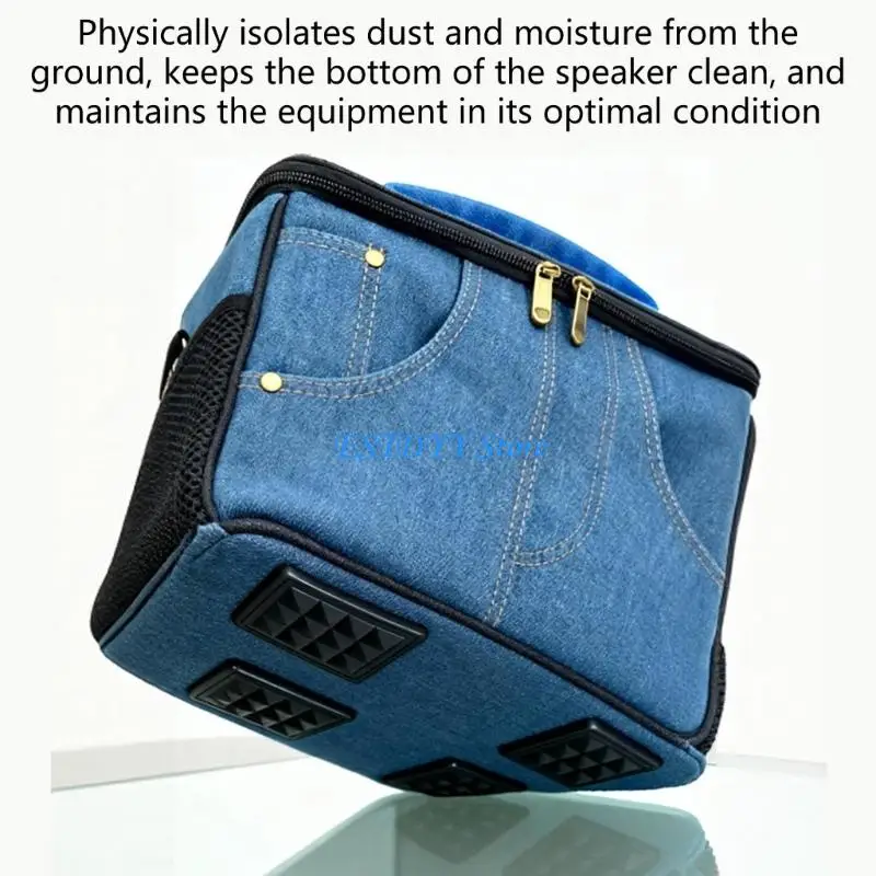 

G6DE Travel Guitar Amplifier Carrying Bag Retro Fabric Texture Internal Partition Shock Absorption for Outdoor Use