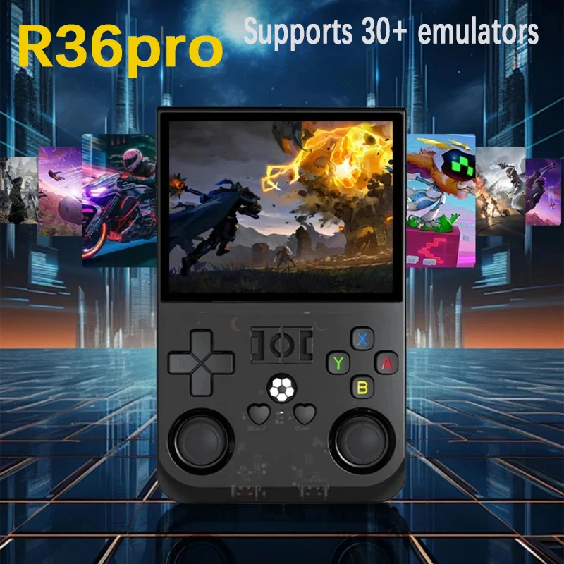 

Новая портативная игровая консоль в стиле ретро 128G R36pro, система Linux, 3,5-дюймовый IPS-экран, портативный карманный видеоплеер, 128 ГБ игр