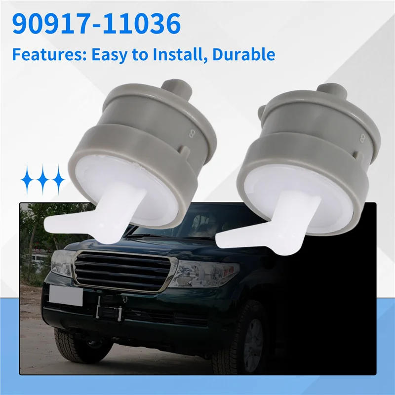 

A22F-2Pcs Vacuum Gas Filter 90917-11036 For Toyota Hilux Hiace Land Coaster Hfn KZN KUN HDJ VDJ Sensor Oil Separator Filter