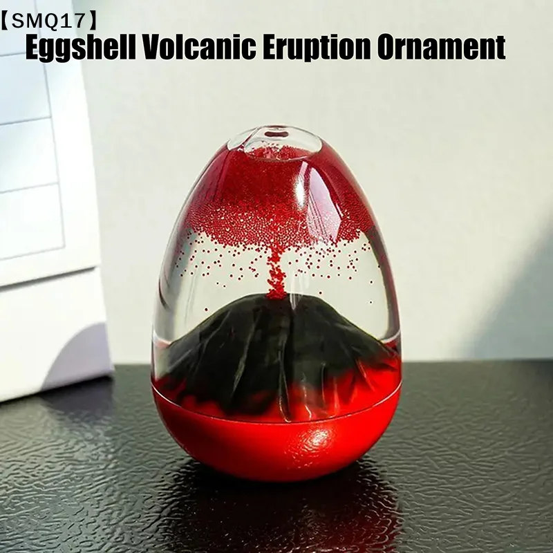 Eggshell Volcanic Eruption, Floating Sand Volcanic Eruption Ornament, Acrylic Crystal Liquid  Timer Ornament.【SMQ】