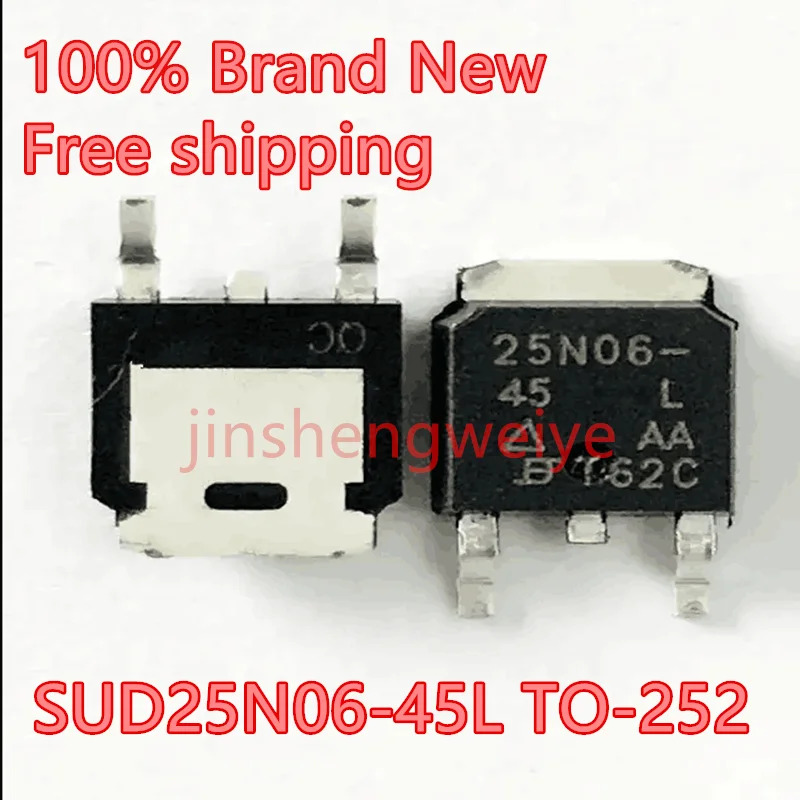 50PCS SUD25N06-45L SUD25N06 25N06 SMT TO-252 Imported Chip IC for Car Computer Board 100% Brand New & Original Free Shipping