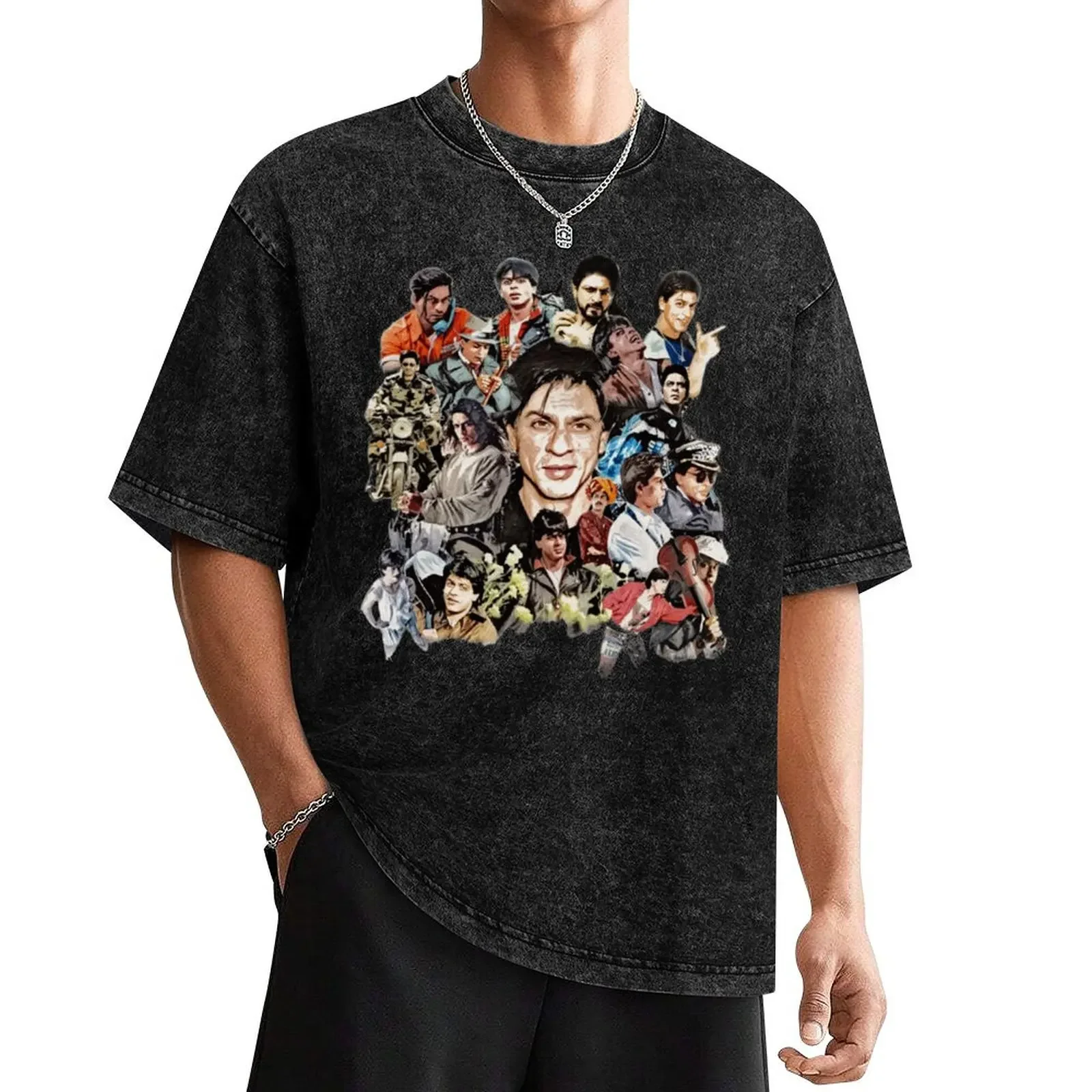 

Shahrukh Khan movies Classic T-Shirt oversized graphic tee Short sleeve tee shirts graphic tee men