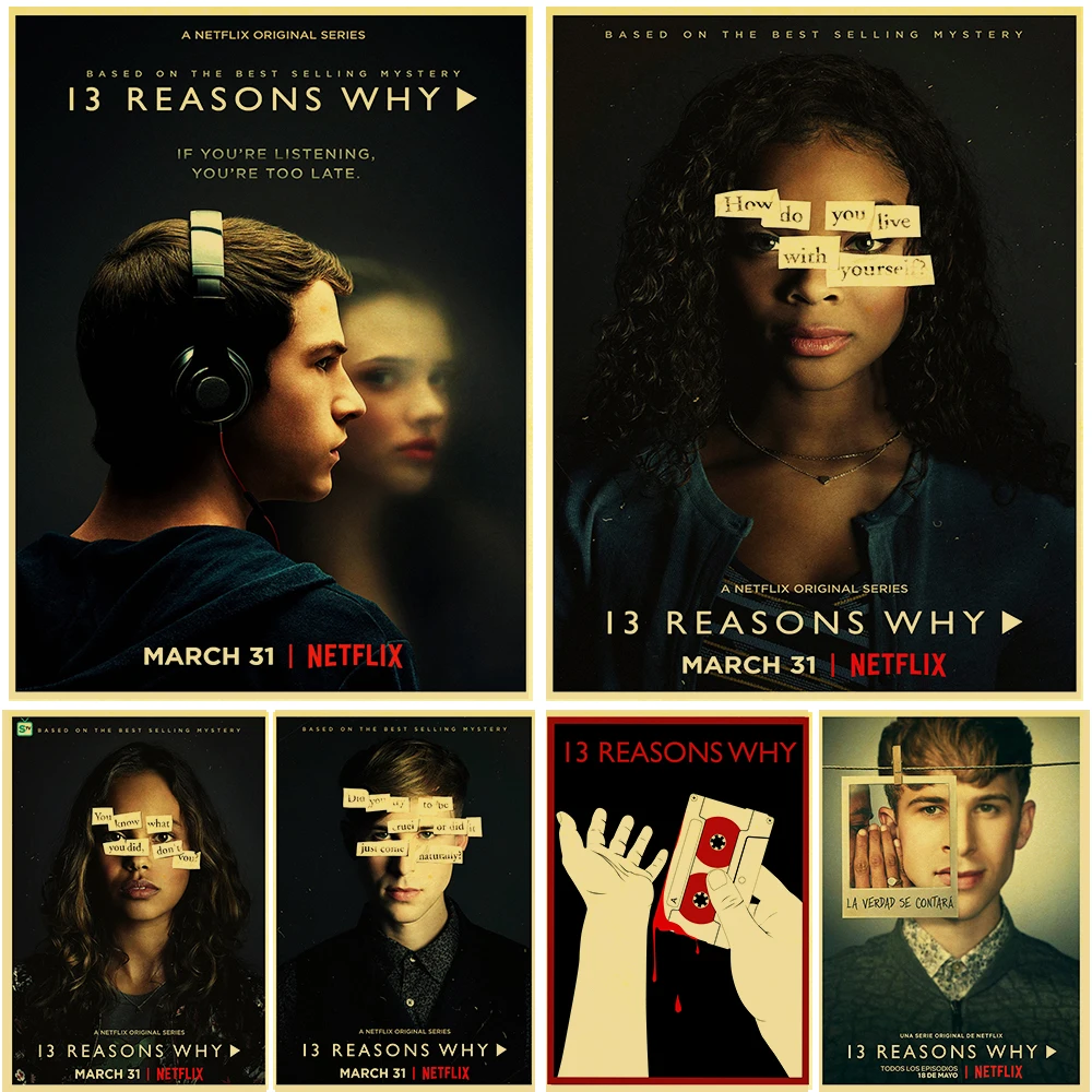 

Suspense Drama 13 Reasons Why Season Print Art Canvas Poster For Living Room Decor Home Wall Picture