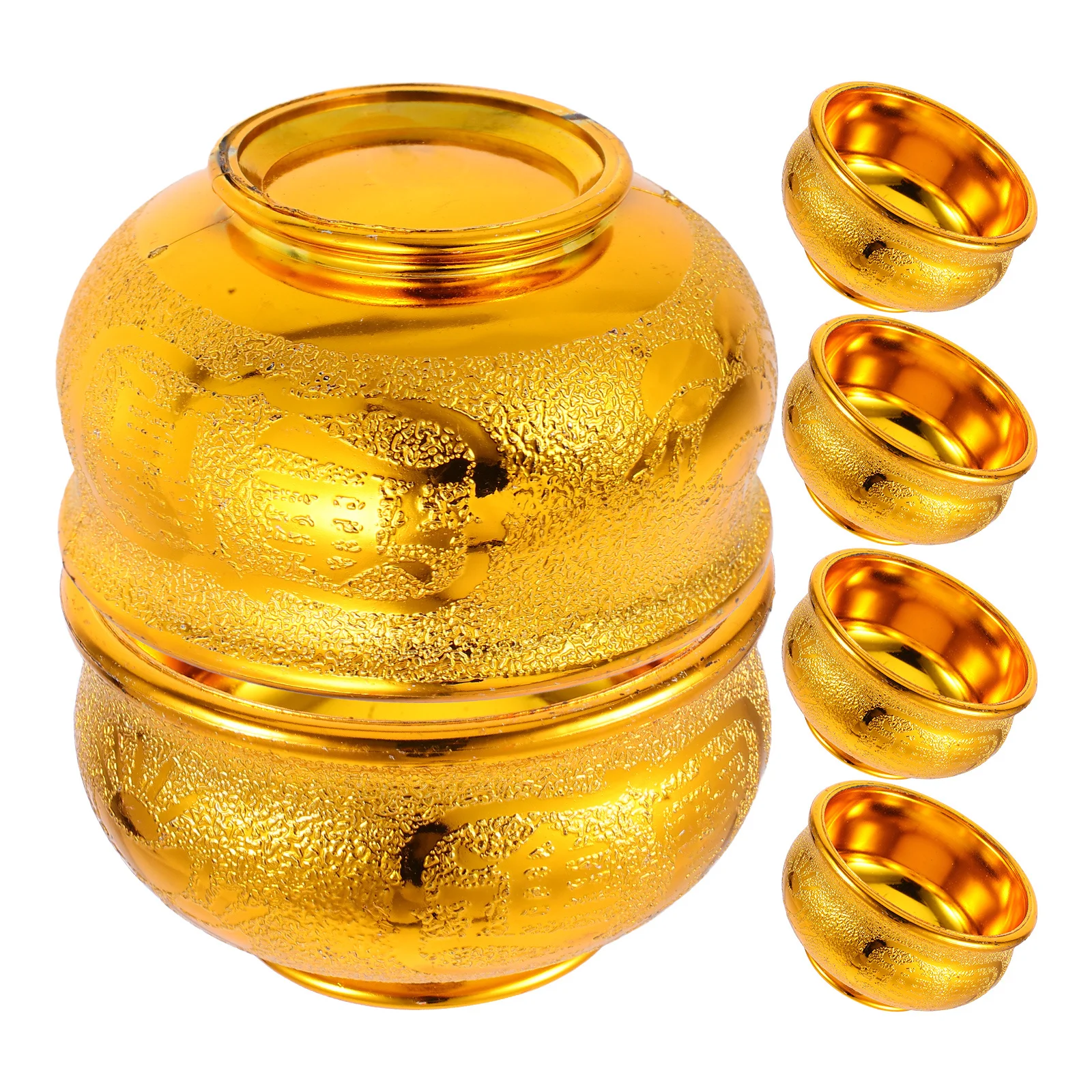 

6Pcs Buddhist Water Bowls Stylish Prosperity Offering Set for Home Decor Meditation Practice Feng Shui Gift