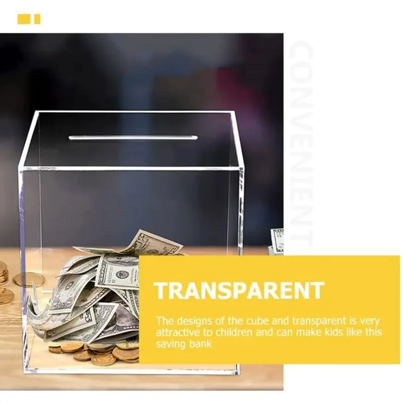 Копилки для взрослых (обновленная версия 2023 г.), прозрачный акриловый банк для экономии денег, перерыв на открытие, можно сохранить только, нельзя взять Копилки для взрослых (обновленная версия 2023 г.), прозрачный акриловый банк для экономии денег, перерыв на открытие, можно сохранить только, нельзя взять