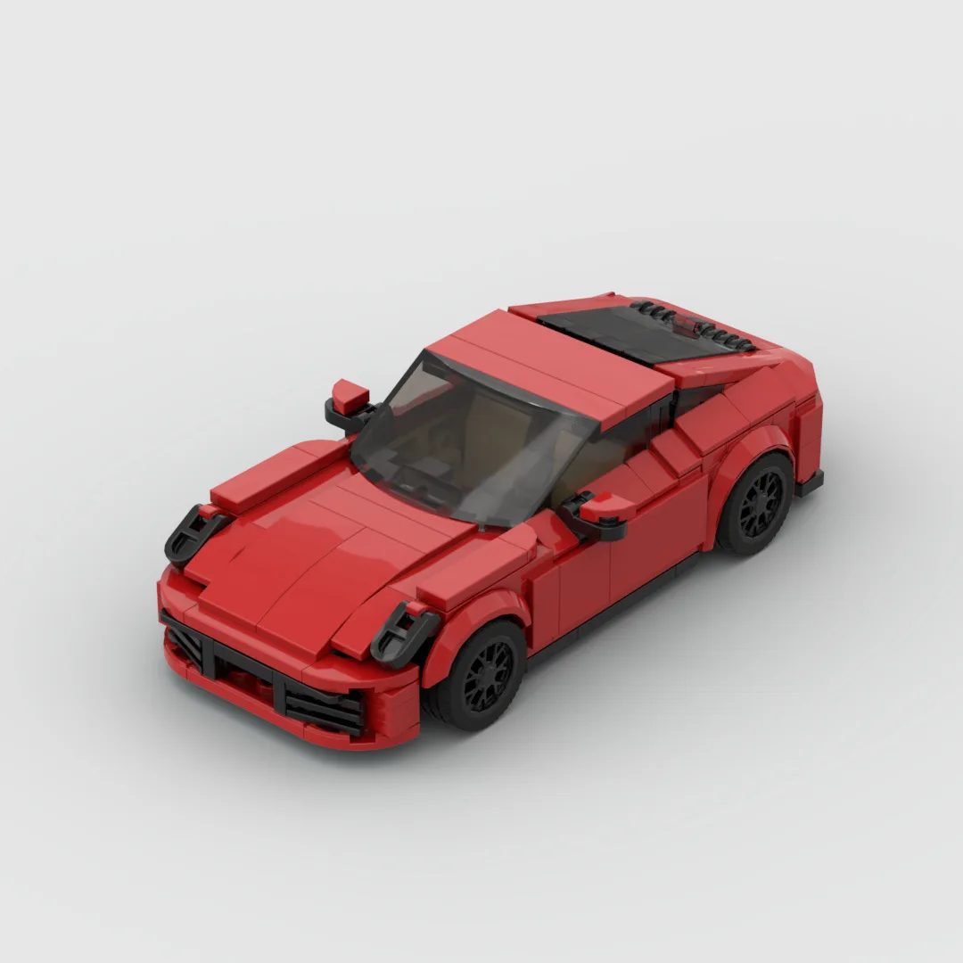 

393 шт. MOC скоростной гоночный автомобиль, строительные блоки, технический красный 911Carrera, модель суперкара, кирпичи, строительная игрушка для детей, подарки для взрослых