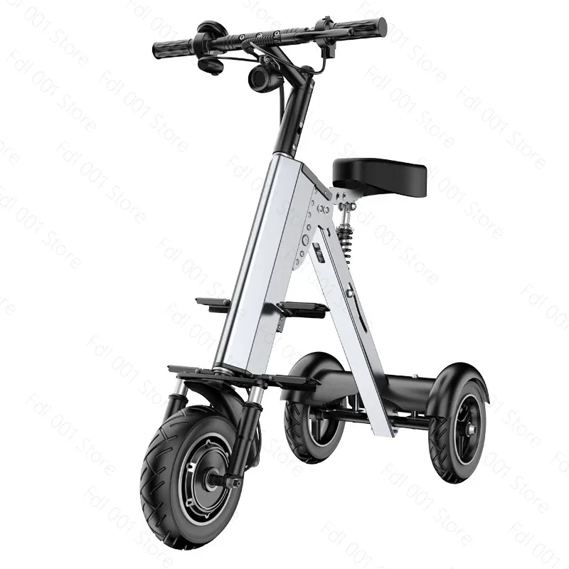 Ultra-light Safety Portable Folding Lithium Battery Aluminum Alloy Brushless Motor Three 3 Wheel Electric Scooter Tricycle
