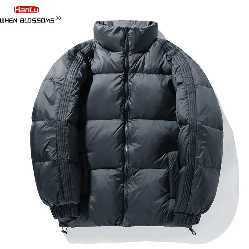 

2024 Winter New Men's Stand up Collar Down Jacket Water repellent Thick Warm Coat Unisex 90% eiderdown Content