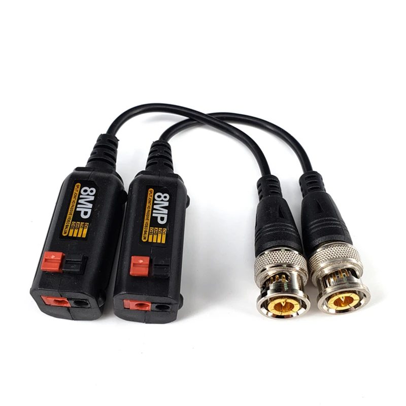 5Pairs 8MP CCTV Video Balun CCTV Accessories Passive Transceivers Long Distance UTP BNC Cable CAT5 Cable for Analog AHD Camera