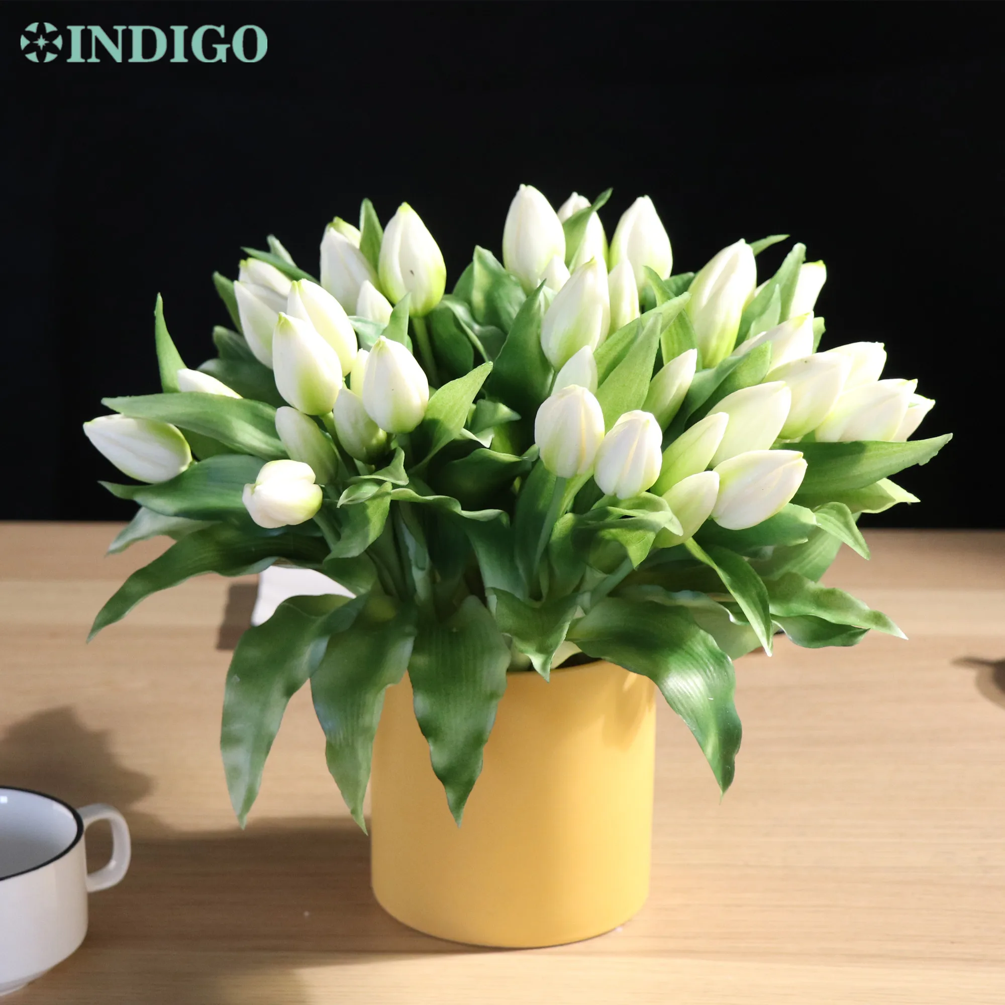 INDIGO-Artificial Flower Bouquet For Home Decoration, White Calla, Real Touch, PE, Silicone, Wedding, Christmas, 28CM, 9PCS