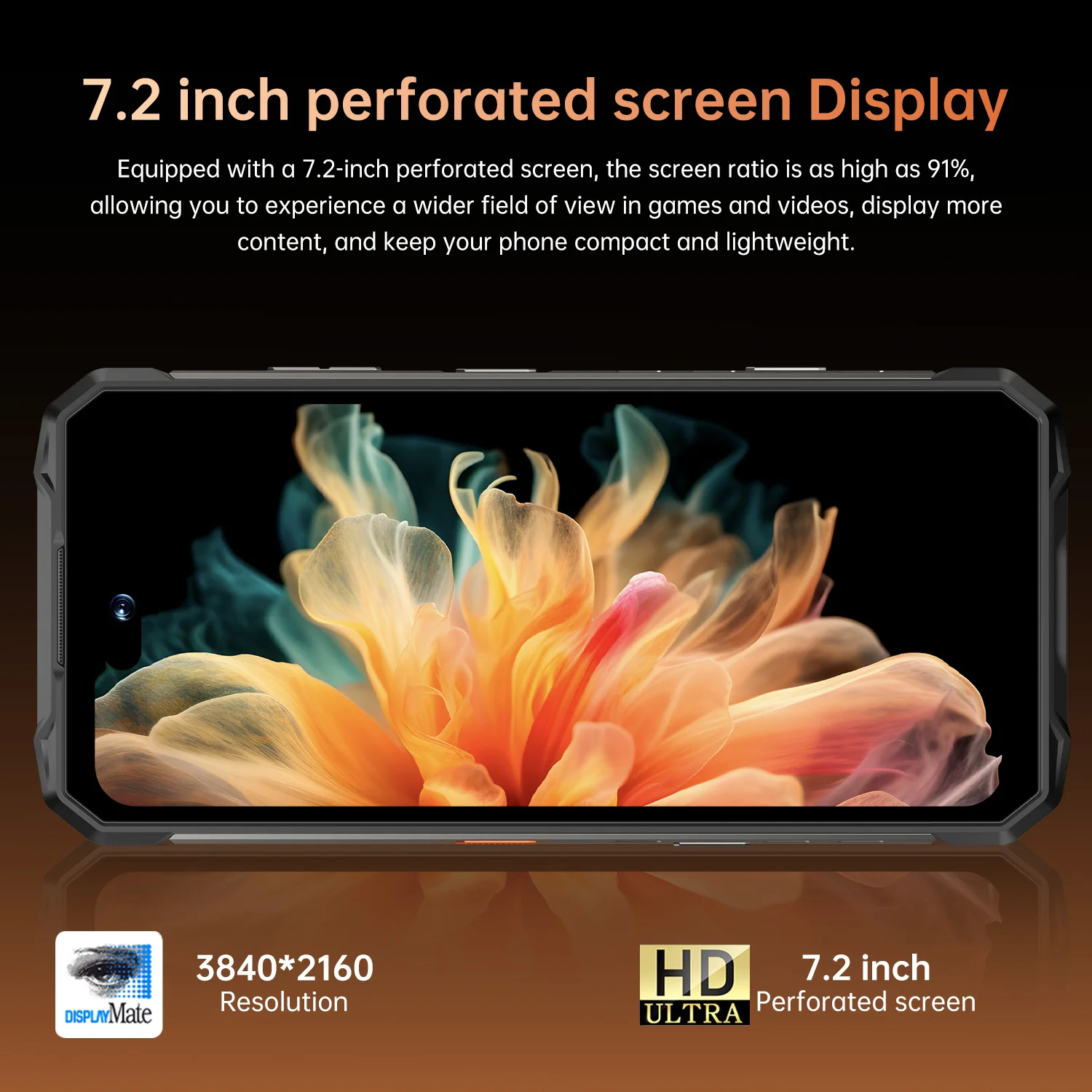 هاتف IVMI 17PROMAX متين يعمل بنظام أندرويد 15 بشاشة 7.2 بوصة HD + شاشة 24 جيجابايت + 256 جيجابايت رام كاميرا 108 ميجابكسل هاتف 10000 مللي أمبير في الساعة