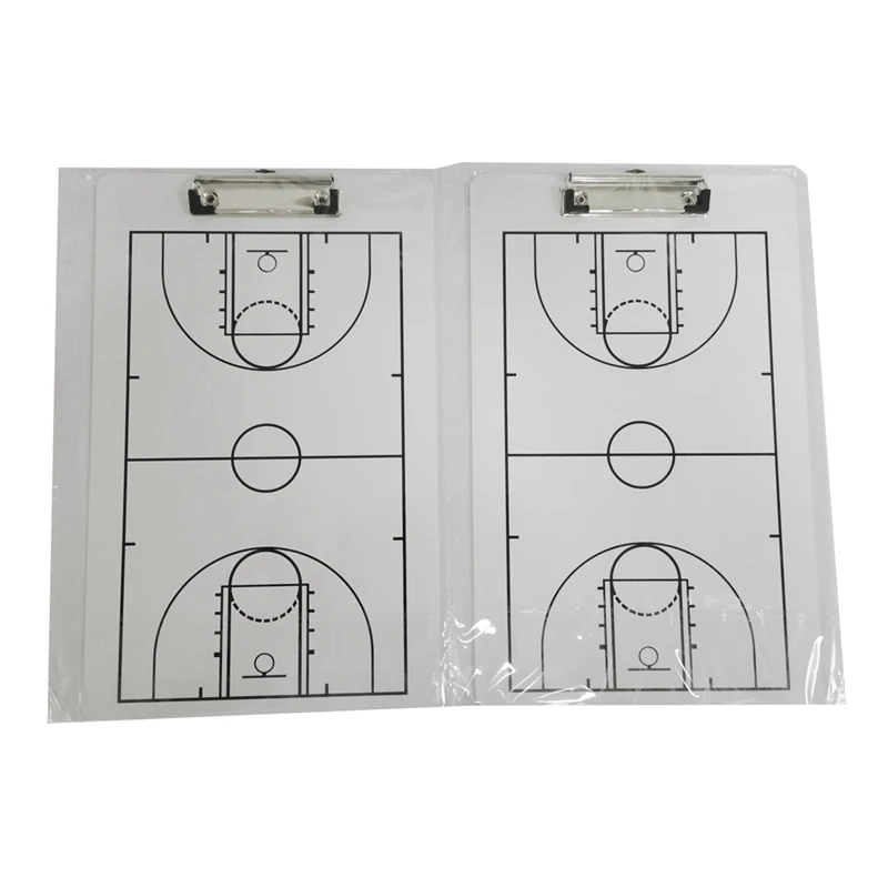 3X Coach Board Droog uitwisbaar Coaching Board Dubbelzijdig ontwerp Strategiebord Whiteboard voor basketbal