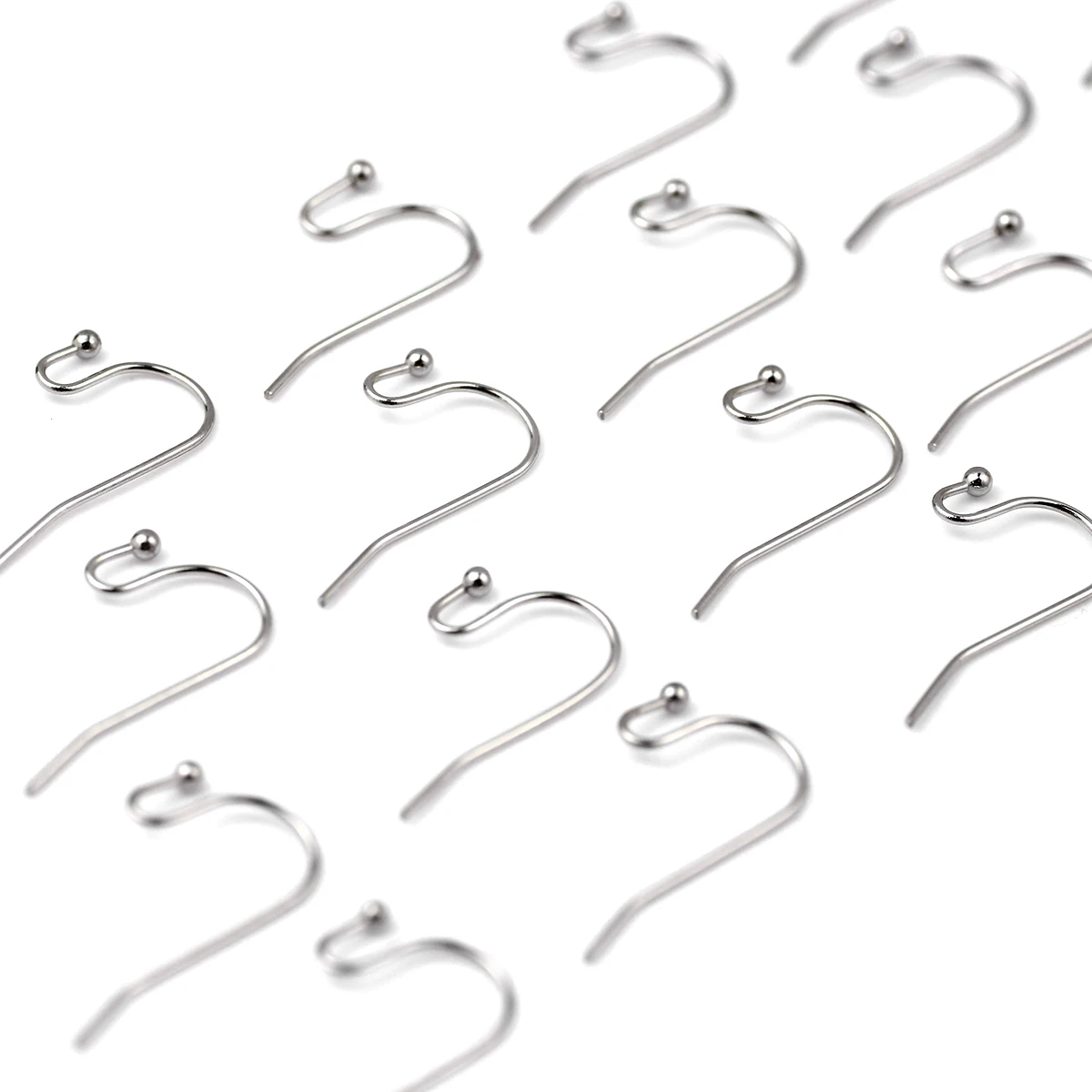 

100PCS 21MM Stainless Steel Steel Color Earrings Clasps Hooks For DIY Jewelry Making Hook Earwire Earrings Findings Supplies