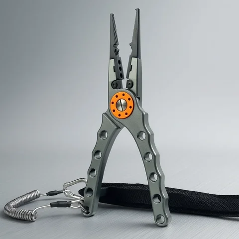 Fishing Pliers Line Cutter Multifunctional Knot Aluminum Alloy Scissors Hook Remover 150g 20CM Fishing Equipment
