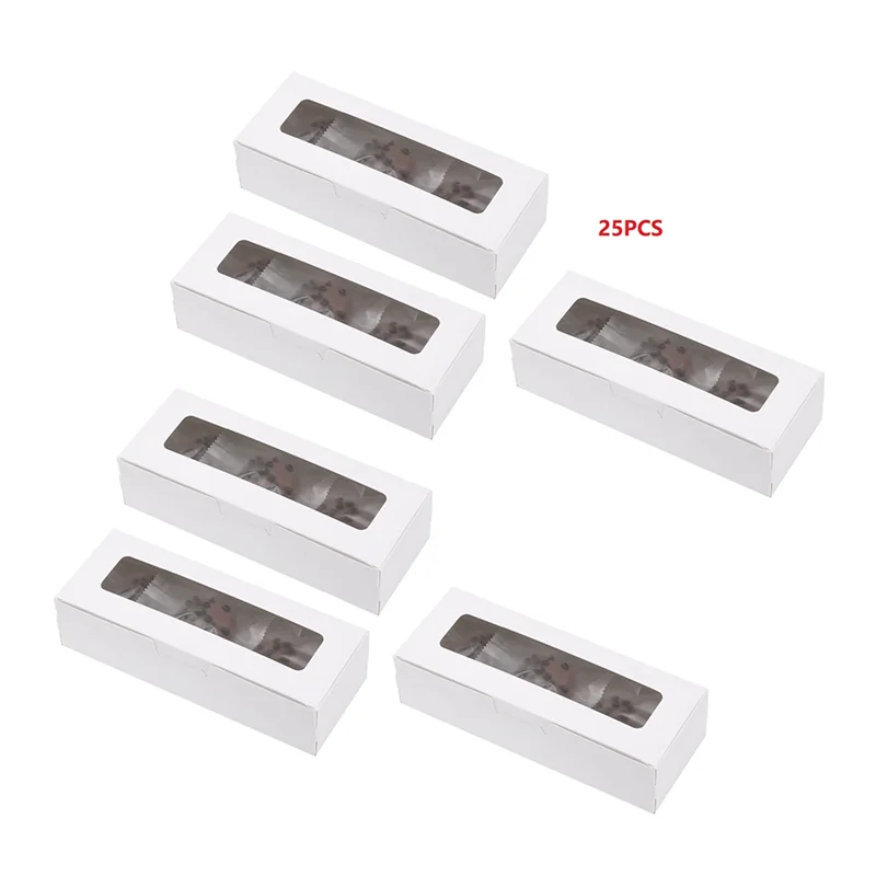AD23-25 Pieces Macaron Boxes With Clear Display Window Macarons Container Or Packaging Box Kit For Chocolate Desserts Cake