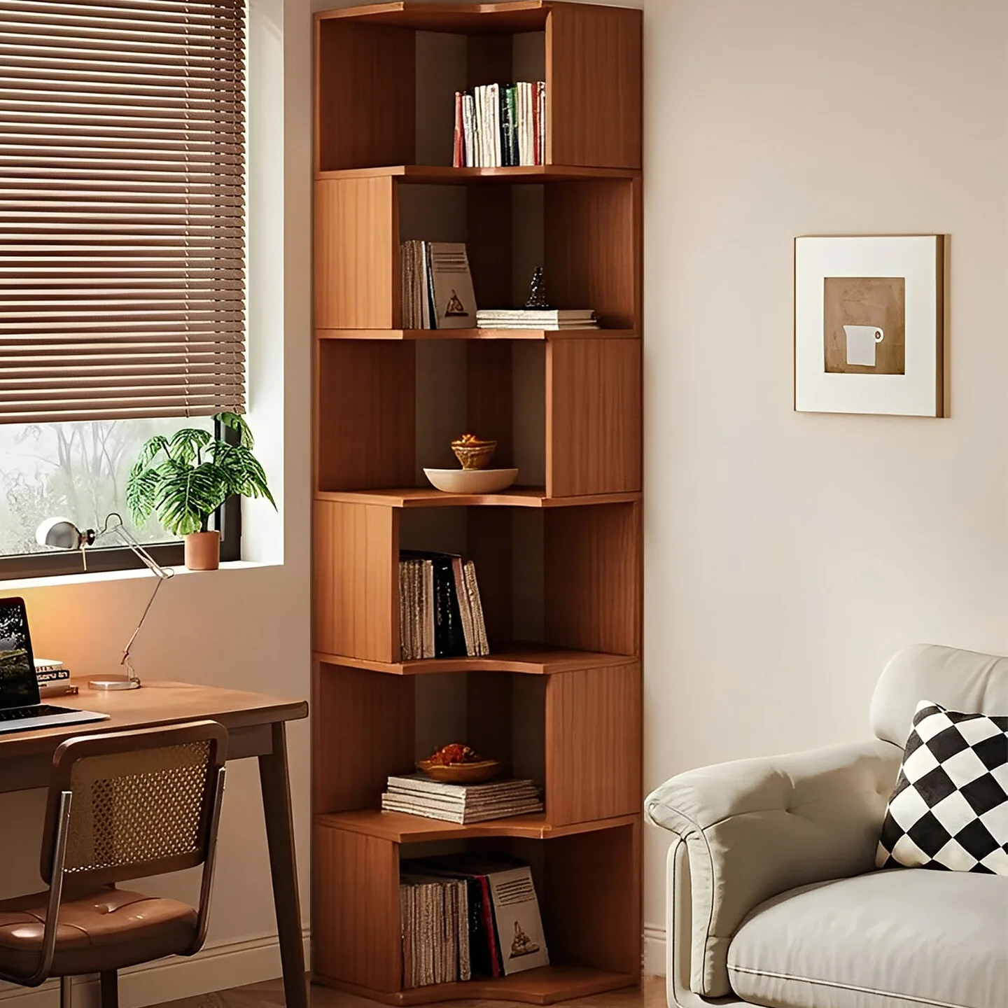 

Living room corner storage floor-to-ceiling display corner corner wall cabinet