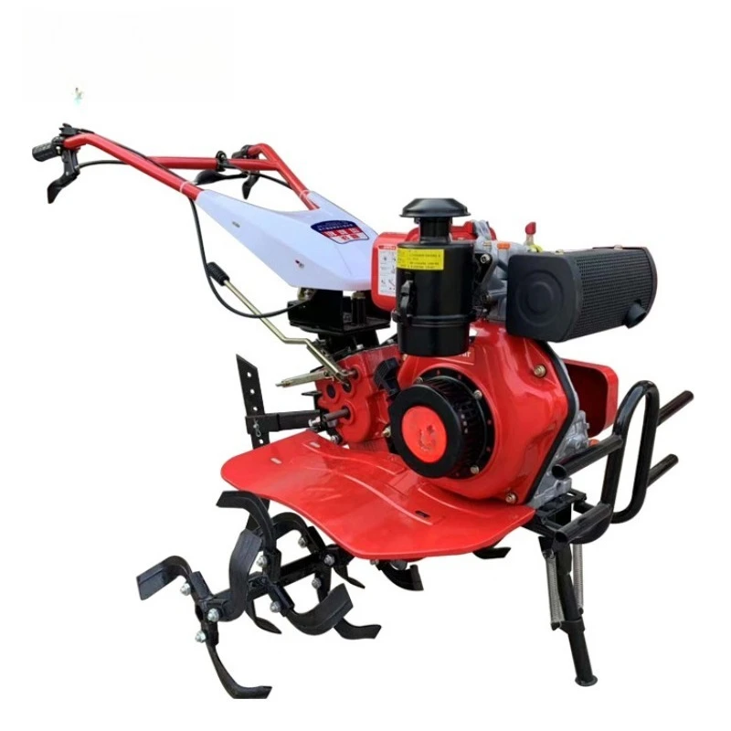 

Low-fuel agricultural full-gear micro-tiller for orchard weeding and soil loosening
