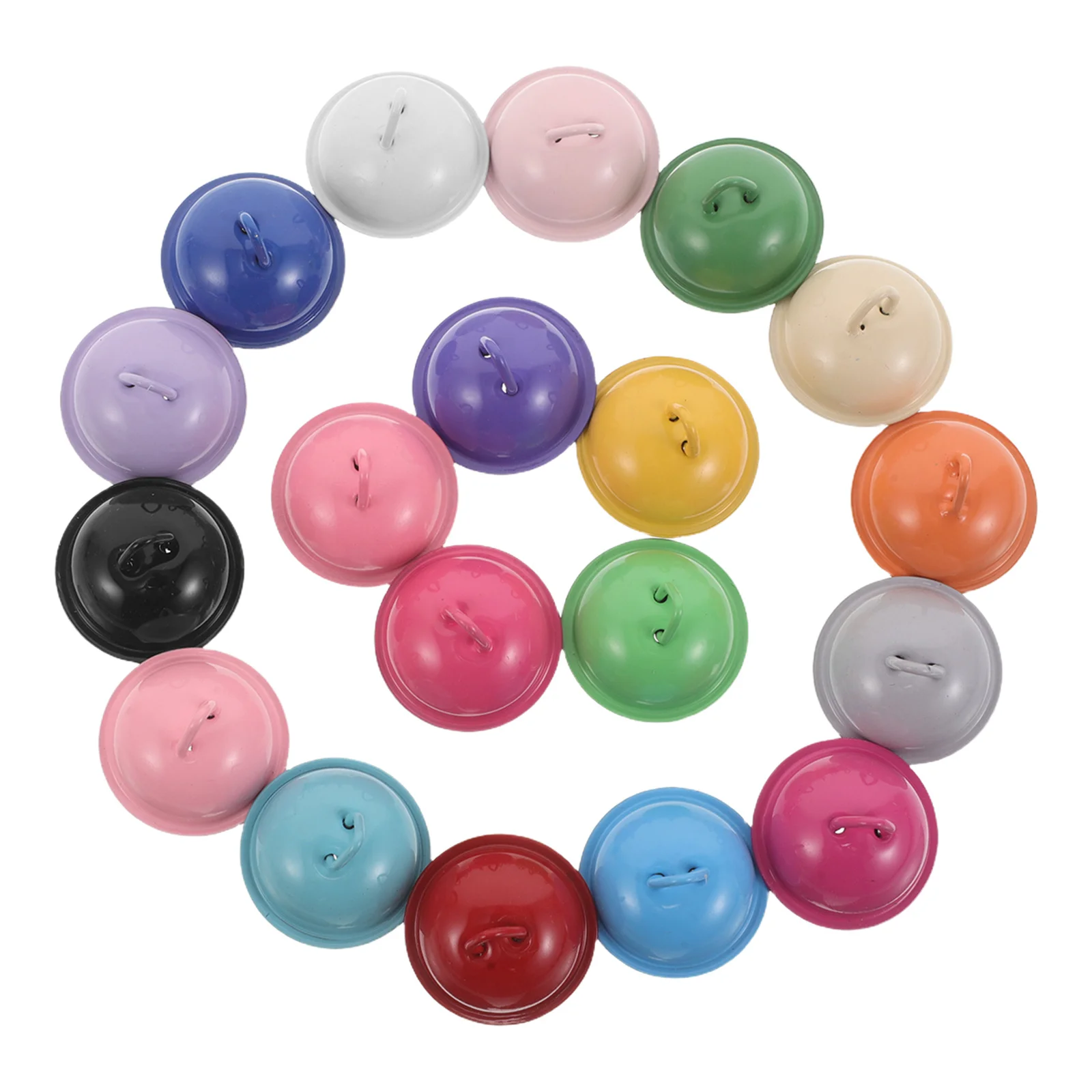 

80Pcs Mini Colored Bell Pendants 22Mm Vibrant Enamel Metal Jingle Bells for Pet Collar Charms DIY Christmas Ornament Keychain