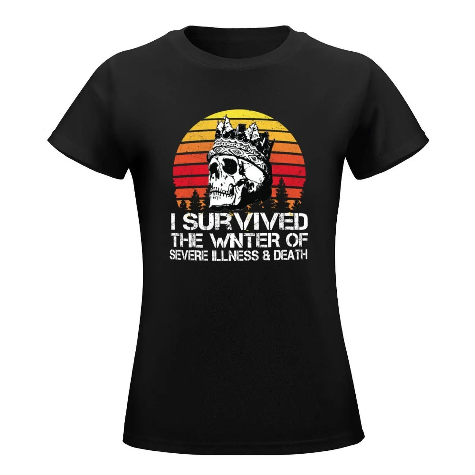 I Survived The Winter Of Severe Illness And Death T-Shirt Aesthetic clothing shirts graphic tees tees ariat shirts for Women