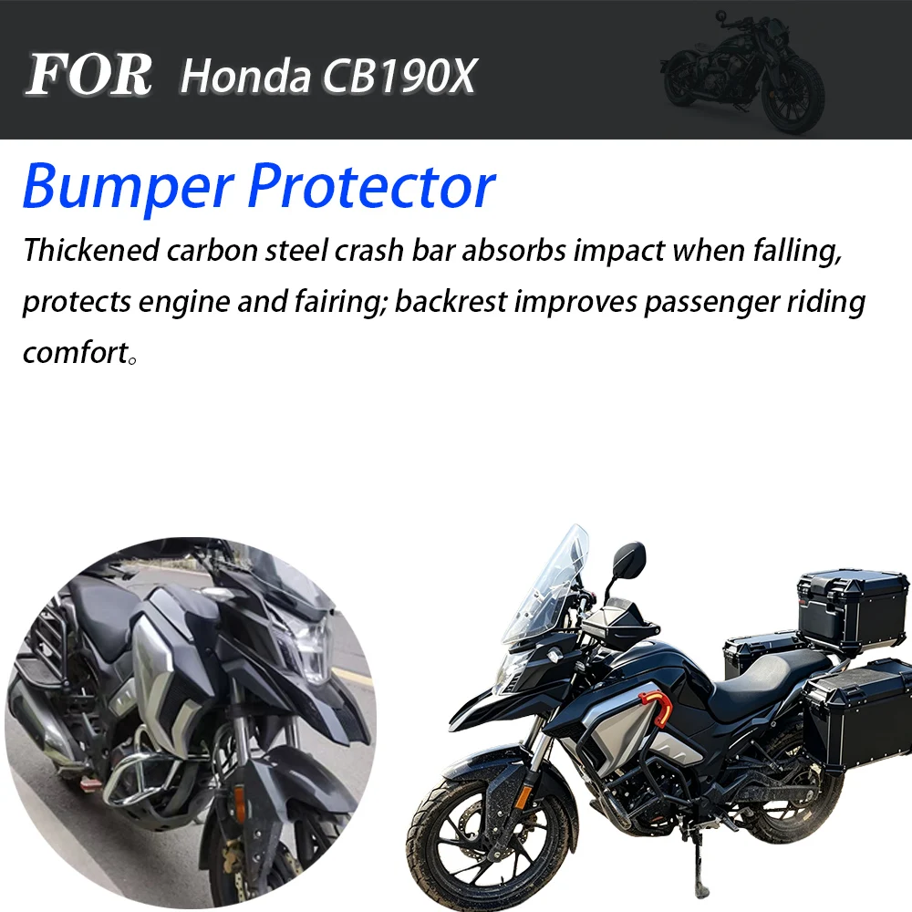 Adventure Motorcycle Full‑Wrap Crash Bar Bumper Anti‑fall Protective Guard Modified Accessories For Honda CB190X