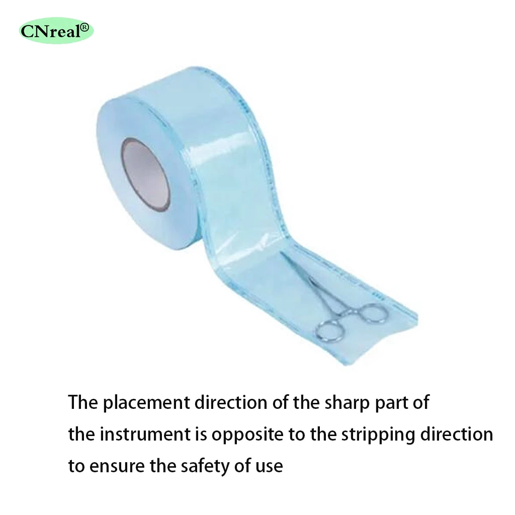 1 Roll Dental Autoclave Sterilization Self-Sealing Pouches Bag Dental Sealing Pocket Disposable Length 200m Dentistry Materials