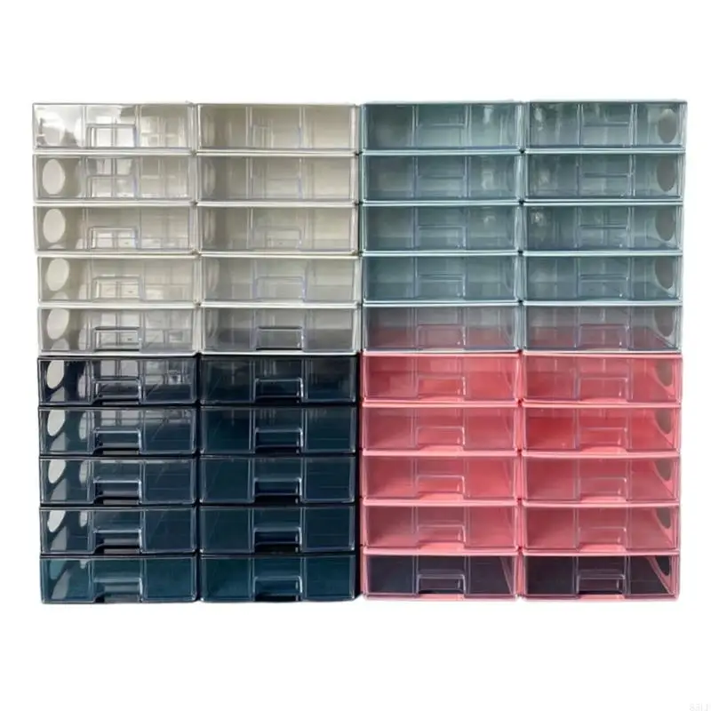 85LF 10Pcs Multi Drawer Bead Storage Unit Jewelry Sorting Case Stackable Beads Drawer