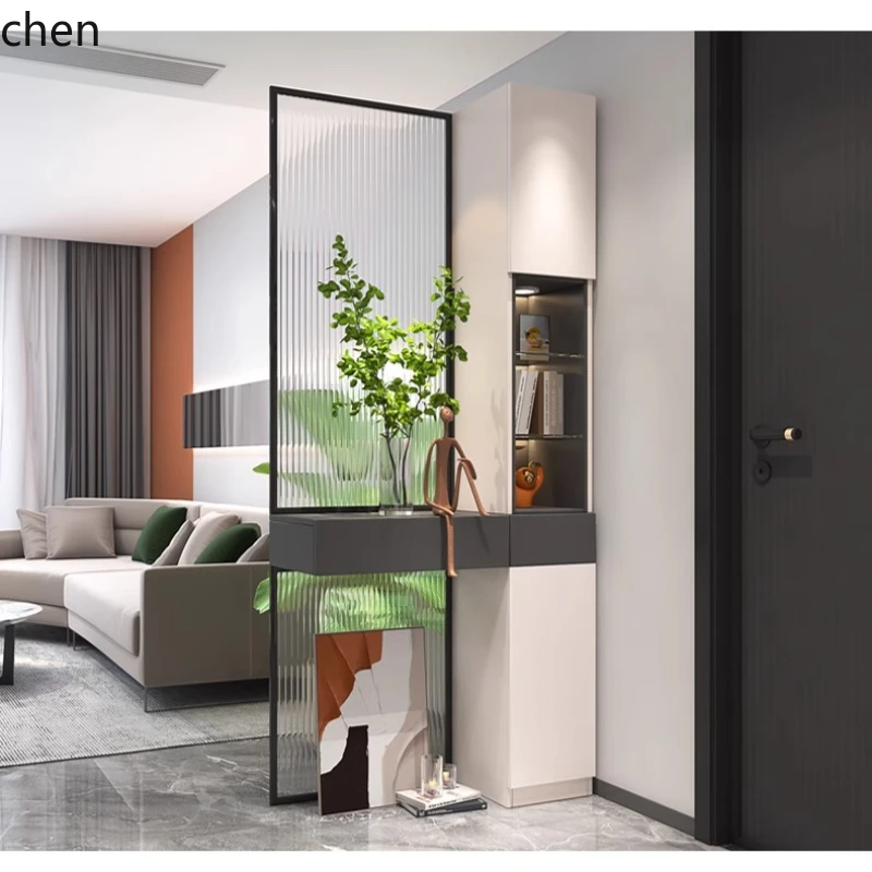 PYH entrance cabinet, living room glass screen wine cabinet, shoe cabinet integrated, simple home partition locker