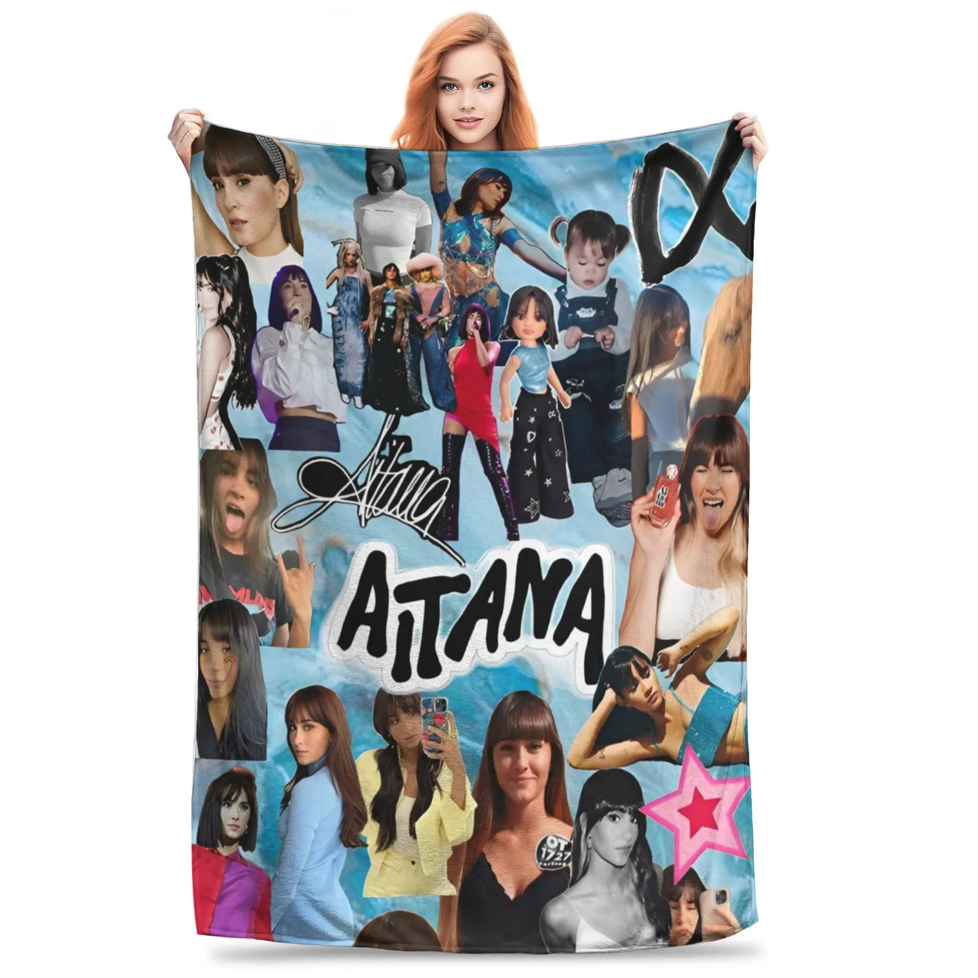 

Singer Aitanaed Tour Blanket Plush Vintage Breathable Throw Blanket for Home Spring Autumn,