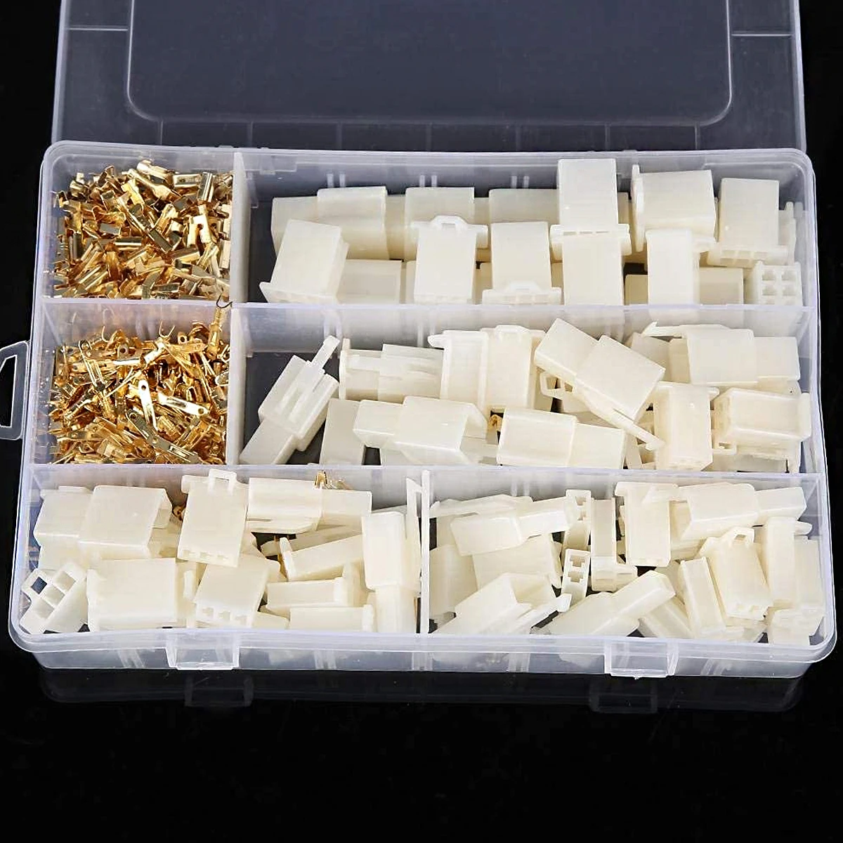 380 Pieces Cars Motorcycle Electrical Connectors, 2.8mm 2/3/4/6 Pin Male Female Wire Terminal Connector