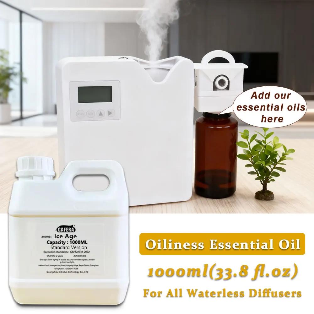 

GAFERA 1000ml (33.8 fl.oz) Ice Age Shangri-La Hotel Essential Oils - For Waterless Diffuser, Diffuser Replenish Aromatherapy Oil