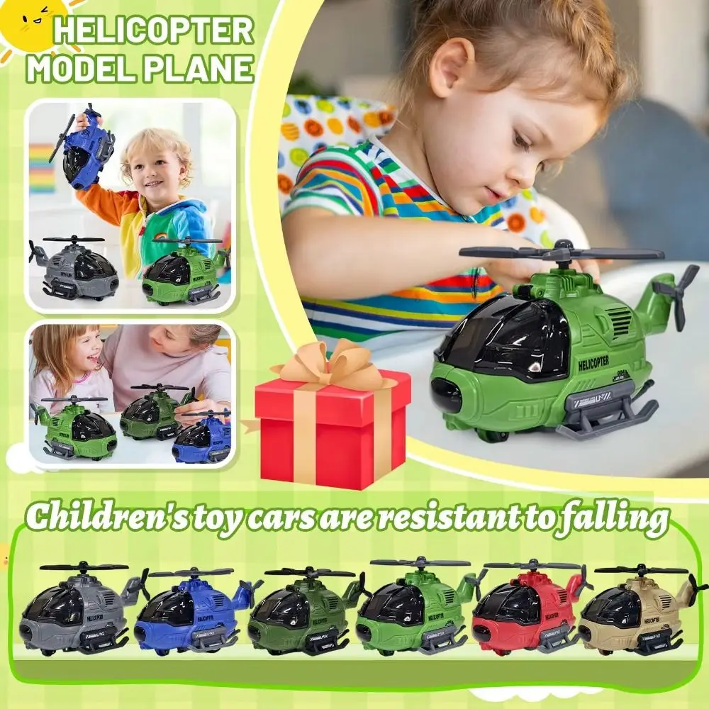 Helikoptermodel Simulatie Vliegtuigen Open cockpit Draaibare propeller Wrijvingsaangedreven vliegtuigen Creatief educatief