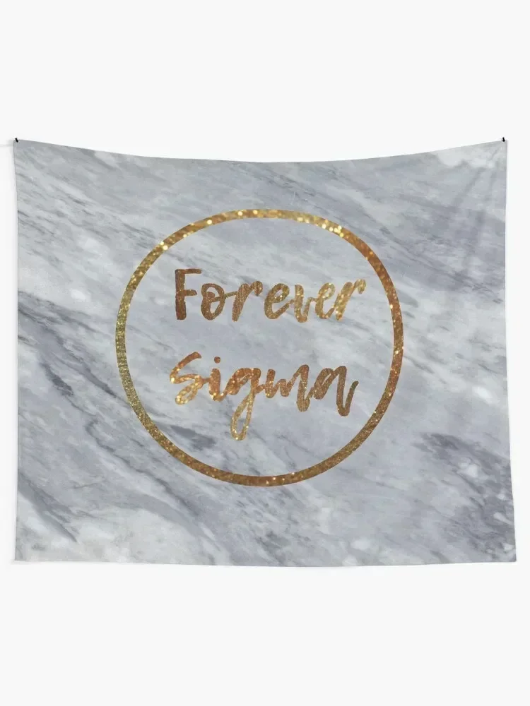 Forever Sigma (Marble & Gold) Tapestry Decorative Wall Room Aesthetic Wall Coverings Tapestry