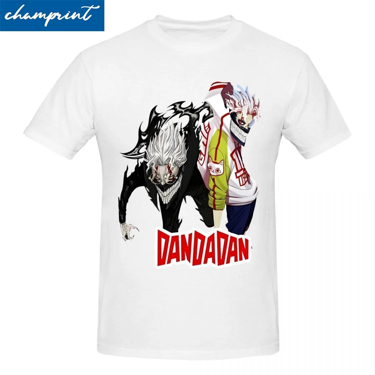 Fashion Dandadan Tshirt Men's O-neck Short Sleeve Clothing Anime Manga Characters Cotton Clothing