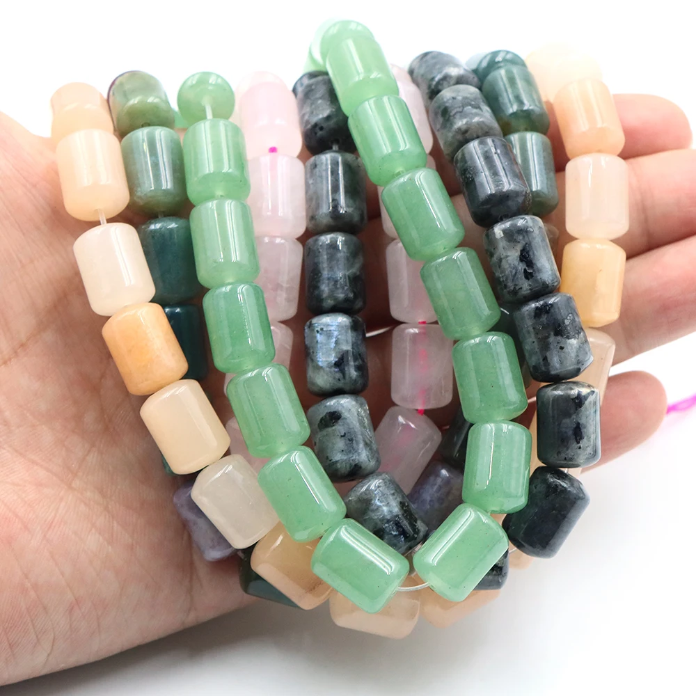 10x14mm Natural Stone Crystal Quartz Jewelry Making Cylindrical Loose Spacer Bead Beaded for DIY Stretch Bracelet Jewelry Crafts view 6