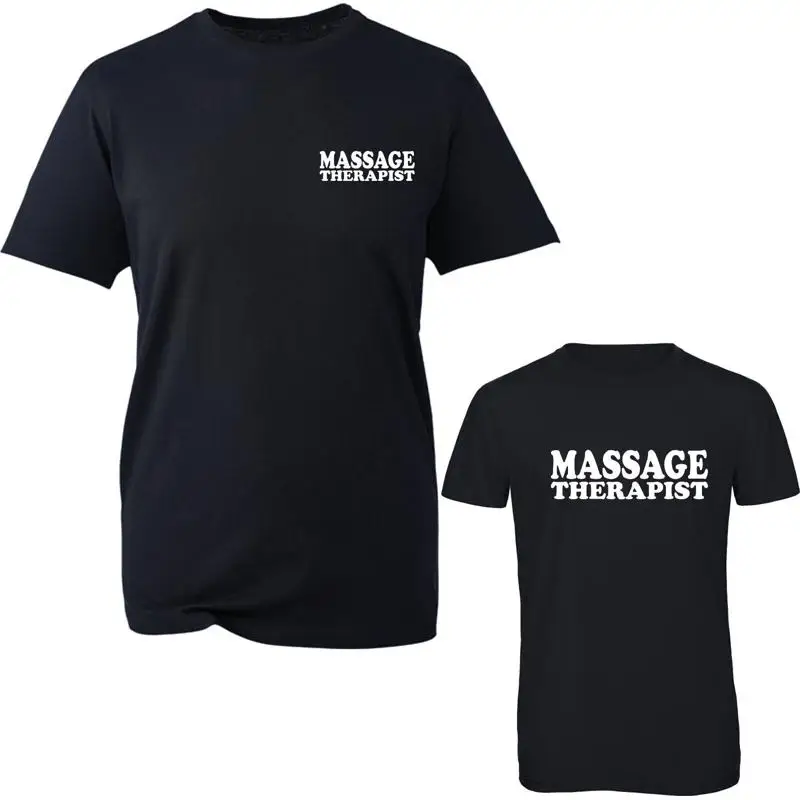 

Massage Therapist Logo Lc Back T Shirt Therapy Spa Front Top